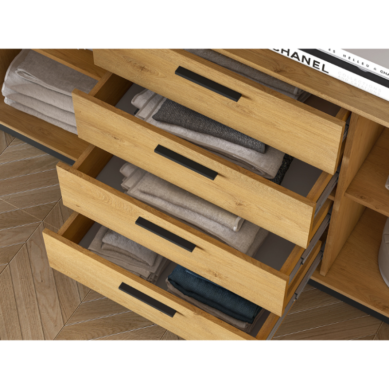 Komoda Modesto 04 dąb stylowy/czarny ML Meble
