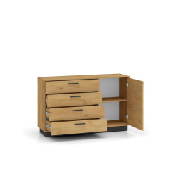Komoda Modesto 05 dąb stylowy/czarny ML Meble