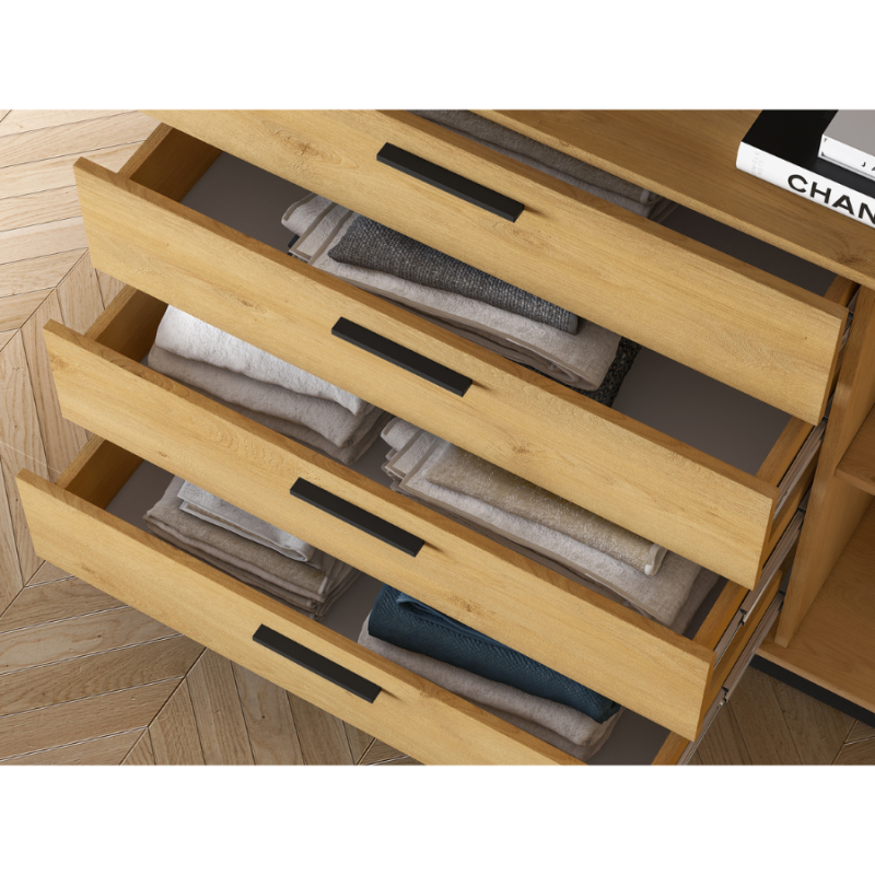 Komoda Modesto 05 dąb stylowy/czarny ML Meble