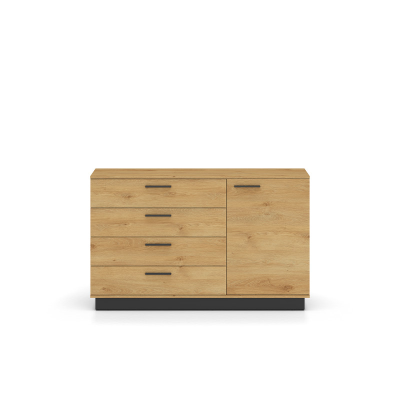 Komoda Modesto 05 dąb stylowy/czarny ML Meble