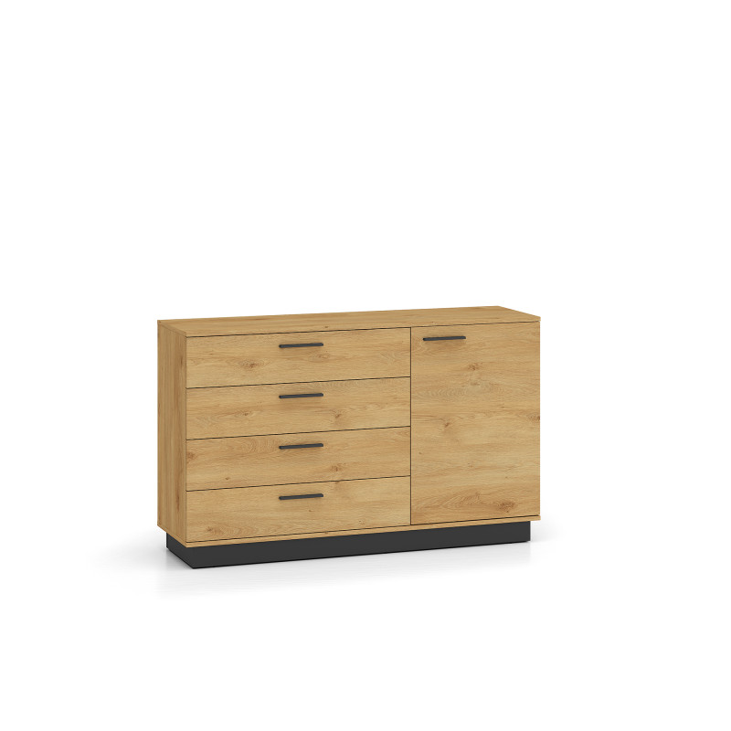 Komoda Modesto 05 dąb stylowy/czarny ML Meble