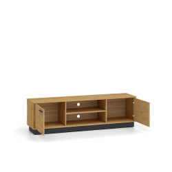 Szafka RTV Modesto 06 dąb stylowy/czarny ML Meble