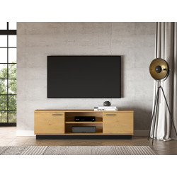 Szafka RTV Modesto 06 dąb stylowy/czarny ML Meble
