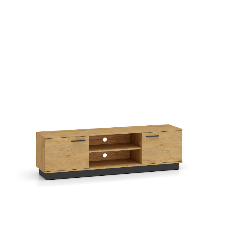 Szafka RTV Modesto 06 dąb stylowy/czarny ML Meble
