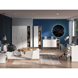 Szafa Torino 01 grafit/biały/dąb castello ML Meble