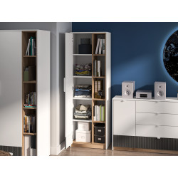 Szafa Torino 04 grafit/biały/dąb castello ML Meble