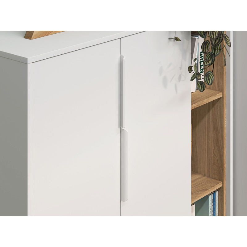 Komoda Torino 5 grafit/biały/dąb castello ML Meble