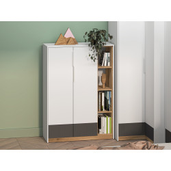 Komoda Torino 5 grafit/biały/dąb castello ML Meble Komoda Torino 5 grafit/biały/dąb castello ML Meble