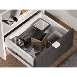 Szafka nocna Torino 09 grafit/biały/dąb castello ML Meble