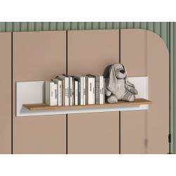 Półka wisząca Torino 10 grafit/biały/dąb castello ML Meble Półka wisząca Torino 10 grafit/biały/dąb castello ML Meble