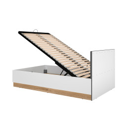 Łóżko 120x200 Torino 1201 grafit/biały/dąb castello ML Meble