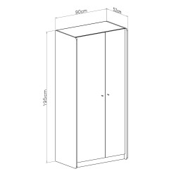 Dwudrzwiowa szafa Alessio AE03 eukaliptus/dąb baltic dune