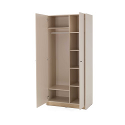 Dwudrzwiowa szafa Alessio AE03 beż piaskowy/dąb olejowany