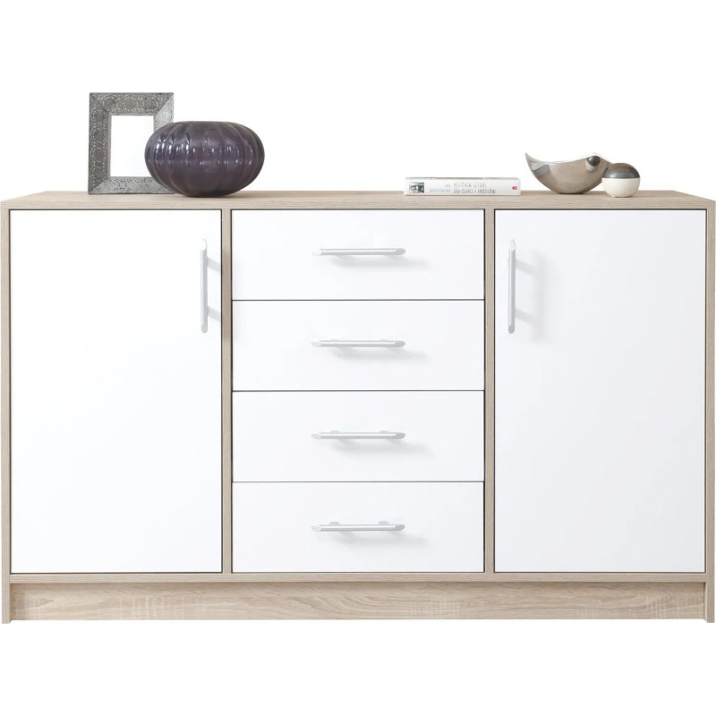 Komoda z szufladami Smart SRK1 dąb sonoma/biały