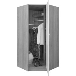 Jednodrzwiowa szafa narożna z kolekcji Smart SR4 dąb artisan