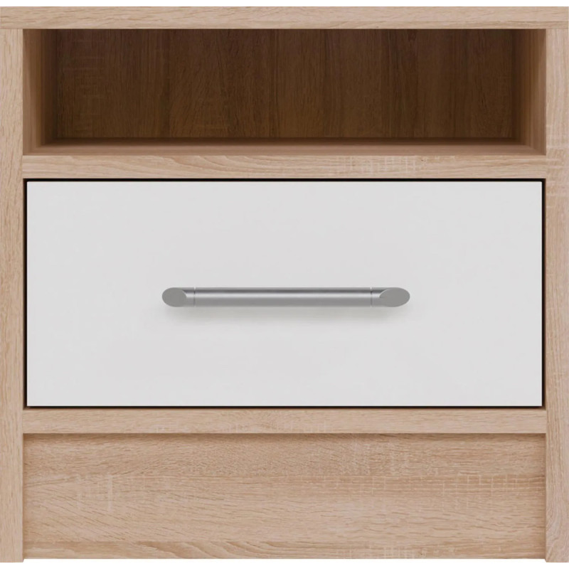 Szafka nocna z kolekcji Smart SR7 dąb sonoma/biały