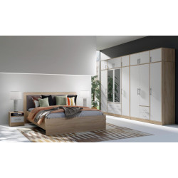 Łóżko 160x200 z pojemnikiem z kolekcji Smart SR6 dab