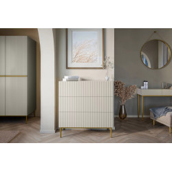 Komoda Nicole 100 z szufladami Meble Bogart kaszmir