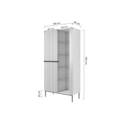 Witryna 100 Nicole Meble Bogart biała