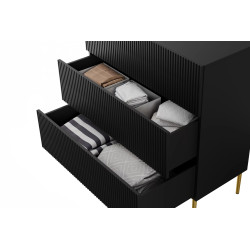 Komoda Nicole 100 z szufladami Meble Bogart czarna