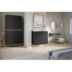 Komoda Nicole 100 z szufladami Meble Bogart czarna