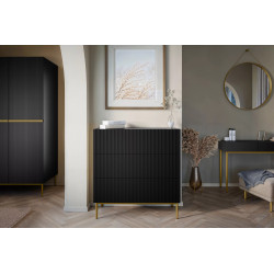 Komoda Nicole 100 z szufladami Meble Bogart czarna