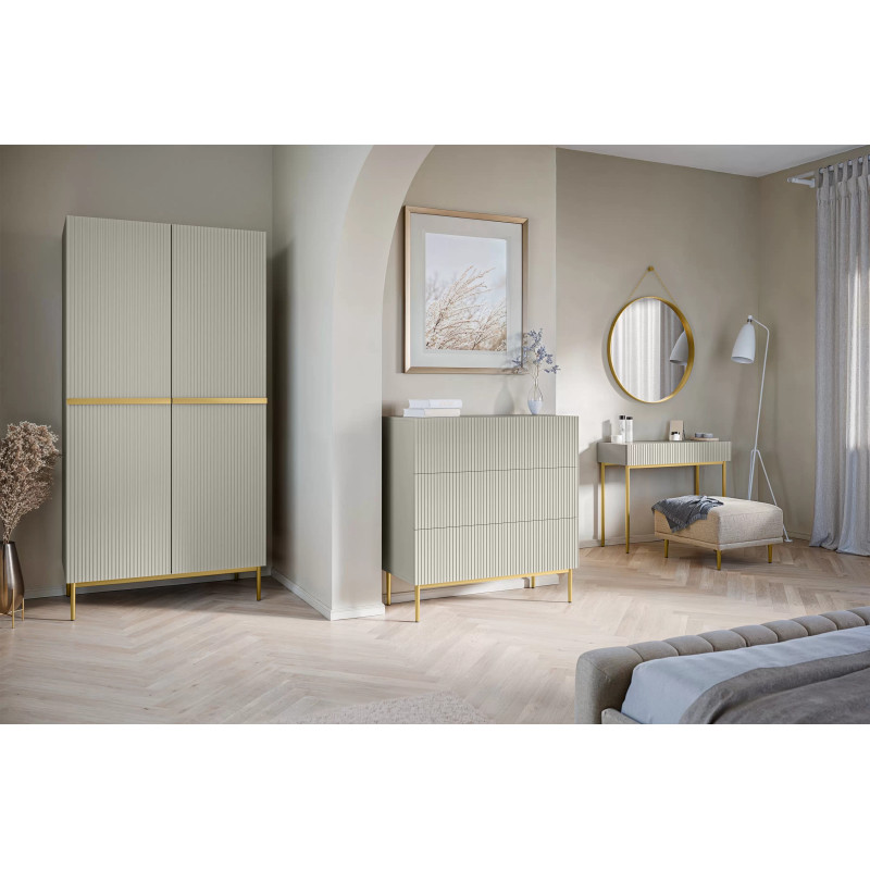 Szafa Nicole 100 z szufladami i półkami na wysokich nogach