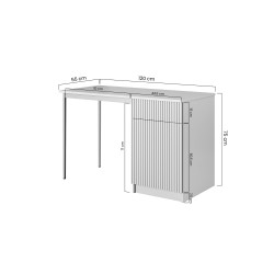 Biurko Nicole 120 Meble Bogart kaszmir