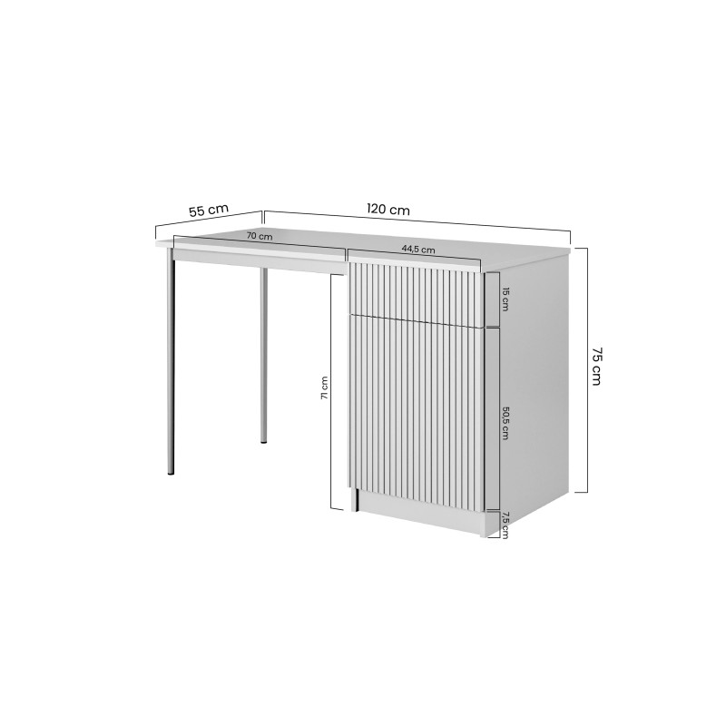 Biurko Nicole 120 Meble Bogart kaszmir