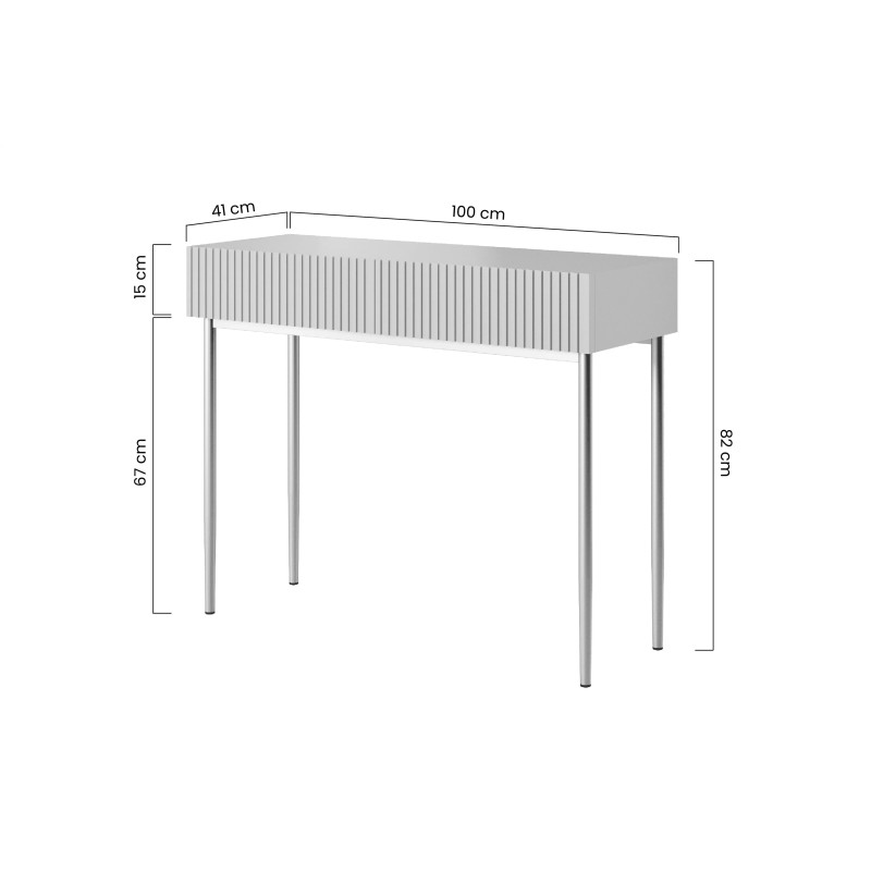 Biurko Nicole 100 z szufladami Meble Bogart kaszmir