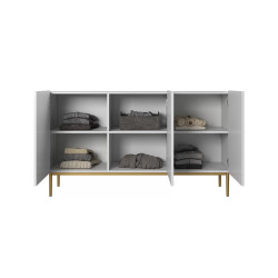 Trzydrzwiowa komoda Nicole 150 Meble Bogart biała Trzydrzwiowa komoda Nicole 150 Meble Bogart biała