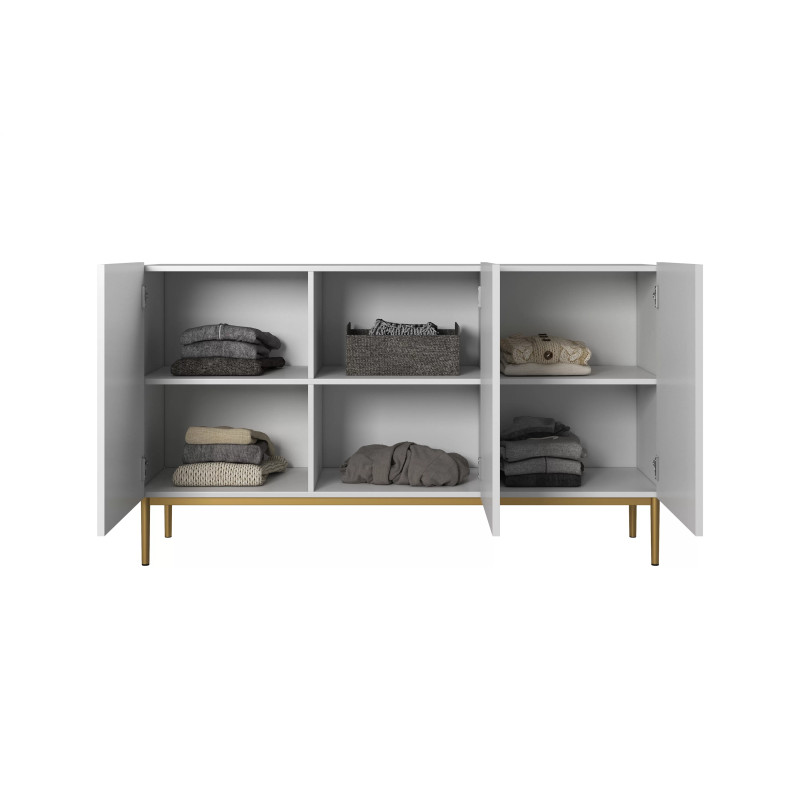 Trzydrzwiowa komoda Nicole 150 Meble Bogart biała