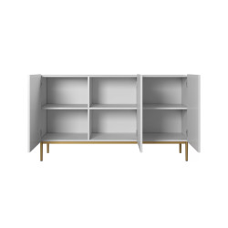 Trzydrzwiowa komoda Nicole 150 Meble Bogart biała Trzydrzwiowa komoda Nicole 150 Meble Bogart biała