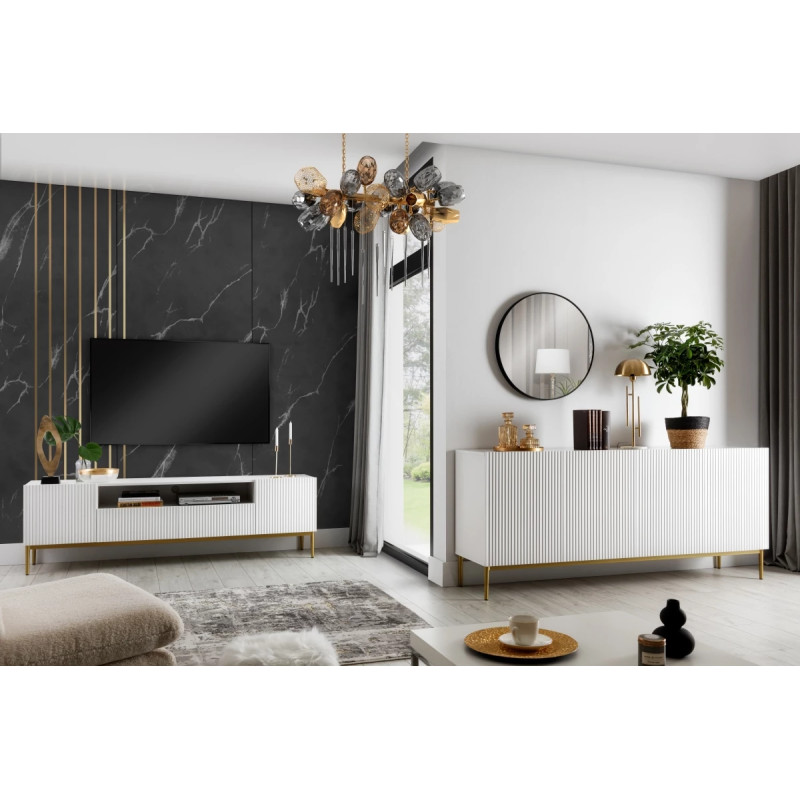 Czterodrzwiowa komoda Nicole 200 Meble Bogart biała