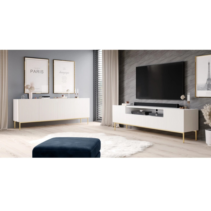 Czterodrzwiowa komoda Nicole 200 Meble Bogart biała