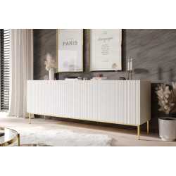 Czterodrzwiowa komoda Nicole 200 Meble Bogart biała Czterodrzwiowa komoda Nicole 200 Meble Bogart biała