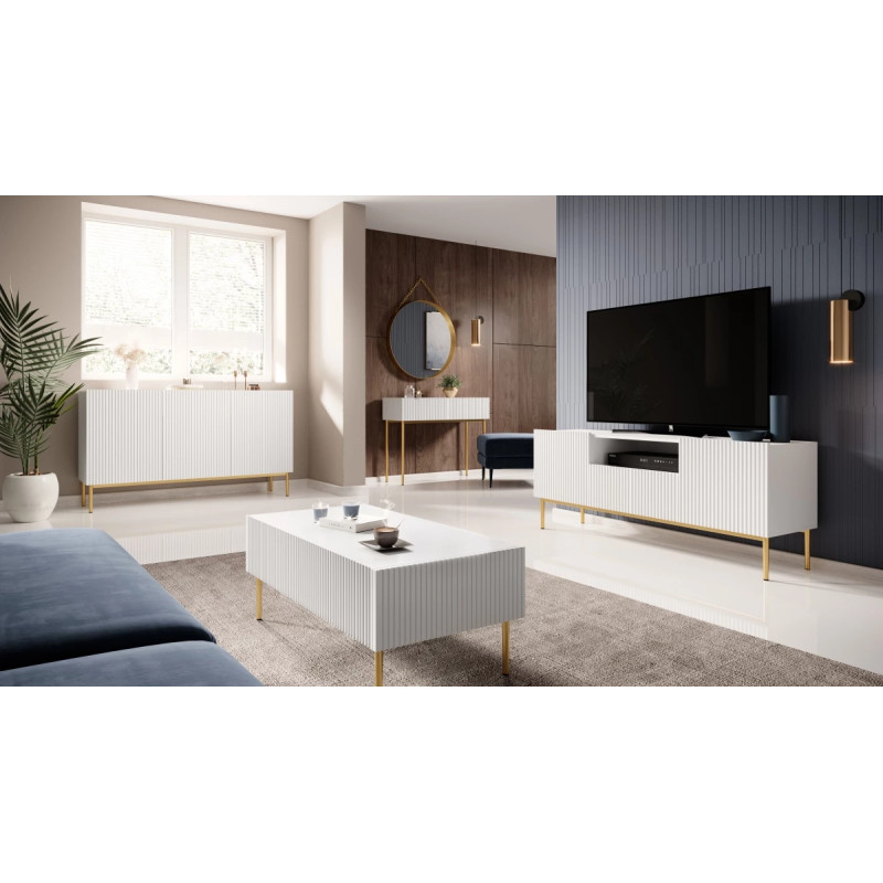 Szafka RTV z wnęką Nicole 150 Meble Bogart biała