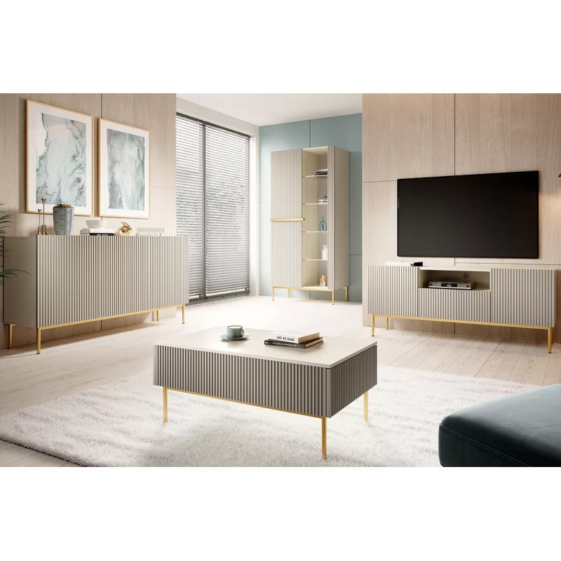 Szafka RTV z wnęką Nicole 150 Meble Bogart kaszmir