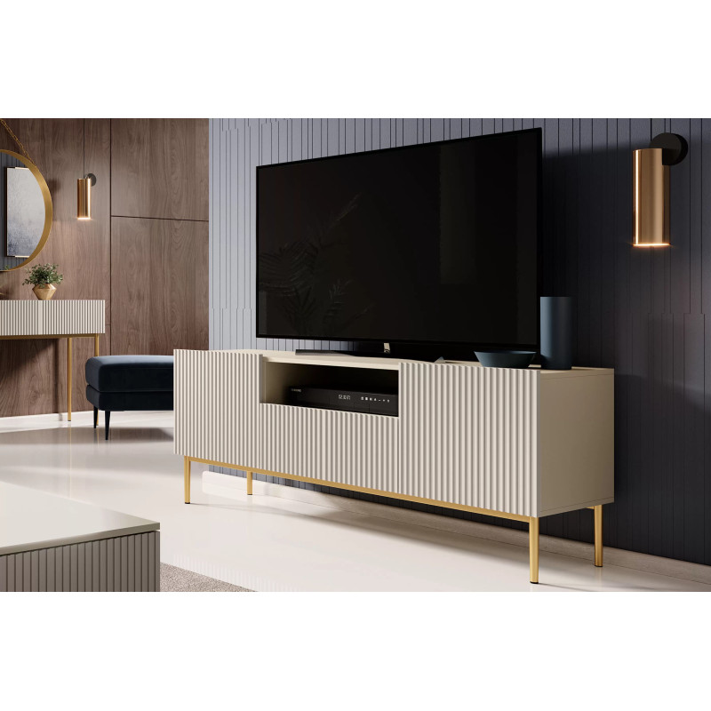 Szafka RTV z wnęką Nicole 150 Meble Bogart kaszmir