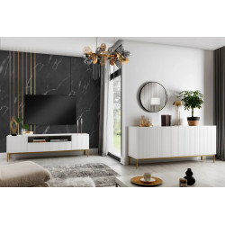 Szafka RTV z wnęką Nicole 200 Meble Bogart biała Szafka RTV z wnęką Nicole 200 Meble Bogart biała