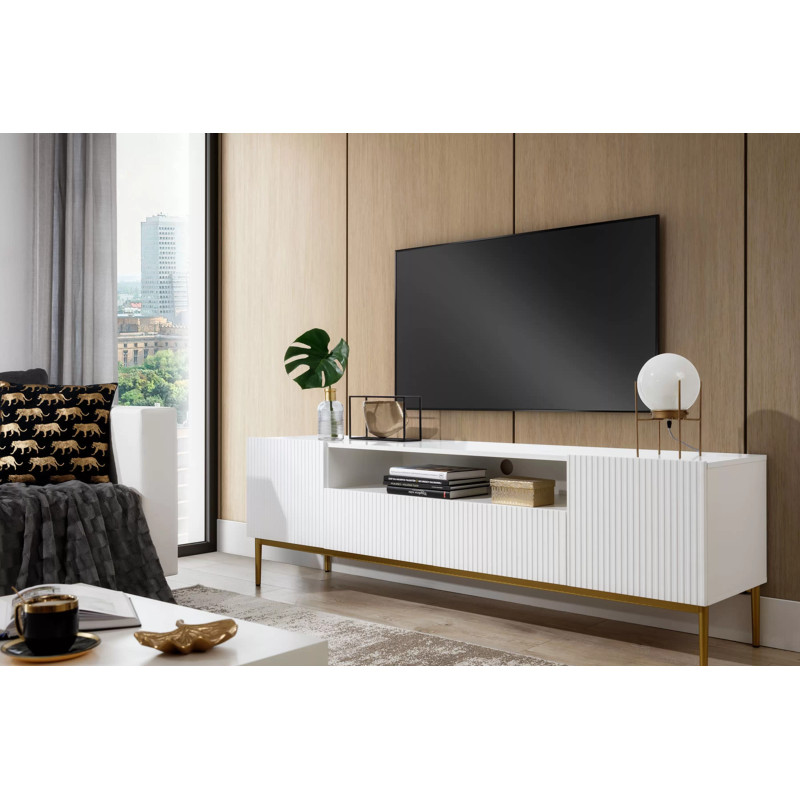 Szafka RTV z wnęką Nicole 200 Meble Bogart biała