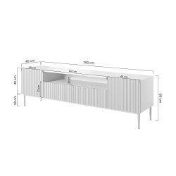 Szafka RTV z wnęką Nicole 200 Meble Bogart kaszmir