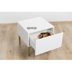 Zestaw szafek nocnych Nicole Meble Bogart białe