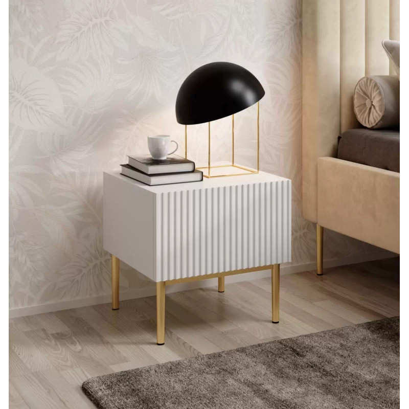 Zestaw szafek nocnych Nicole Meble Bogart białe