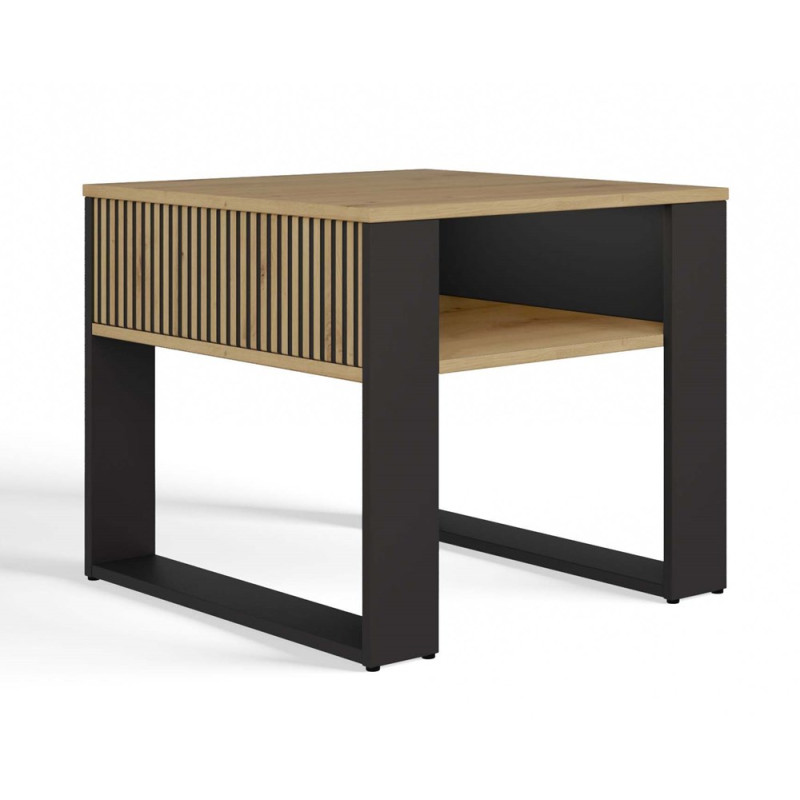 Ława Modern 2P Mini Slim Dąb Artisan Czarny