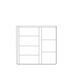 Witryna niska Lamello art.6 Meble Gołąb Dąb craft / czarny