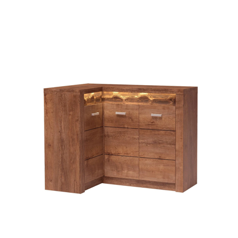 Komoda narożna Indianapolis 131cm I15 jesion jasny/ciemny/kraft Komoda narożna Indianapolis 131cm I15 jesion jasny/ciemny/kraft