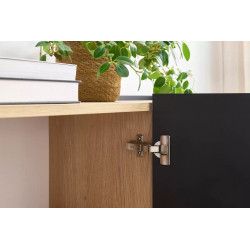 Szafka RTV Desin 220cm Meble Bogart czarny mat/dąb nagano Szafka RTV Desin 220cm Meble Bogart czarny mat/dąb nagano