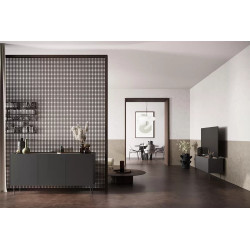 Komoda Desin 170cm Meble Bogart czarny mat/dąb nagano Komoda Desin 170cm Meble Bogart czarny mat/dąb nagano