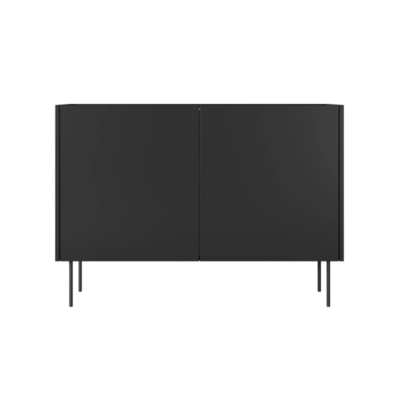 Komoda Desin 120cm Meble Bogart czarny mat/dąb nagano